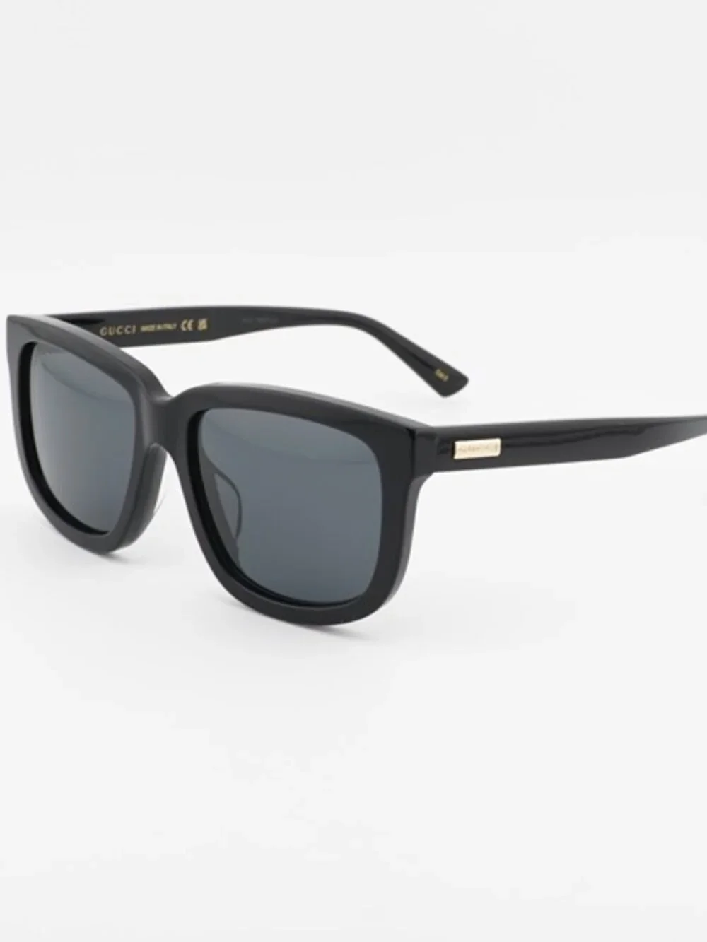 Gucci GG1317SA 001 Sunglasses Black Square Frame, Grey Lenses